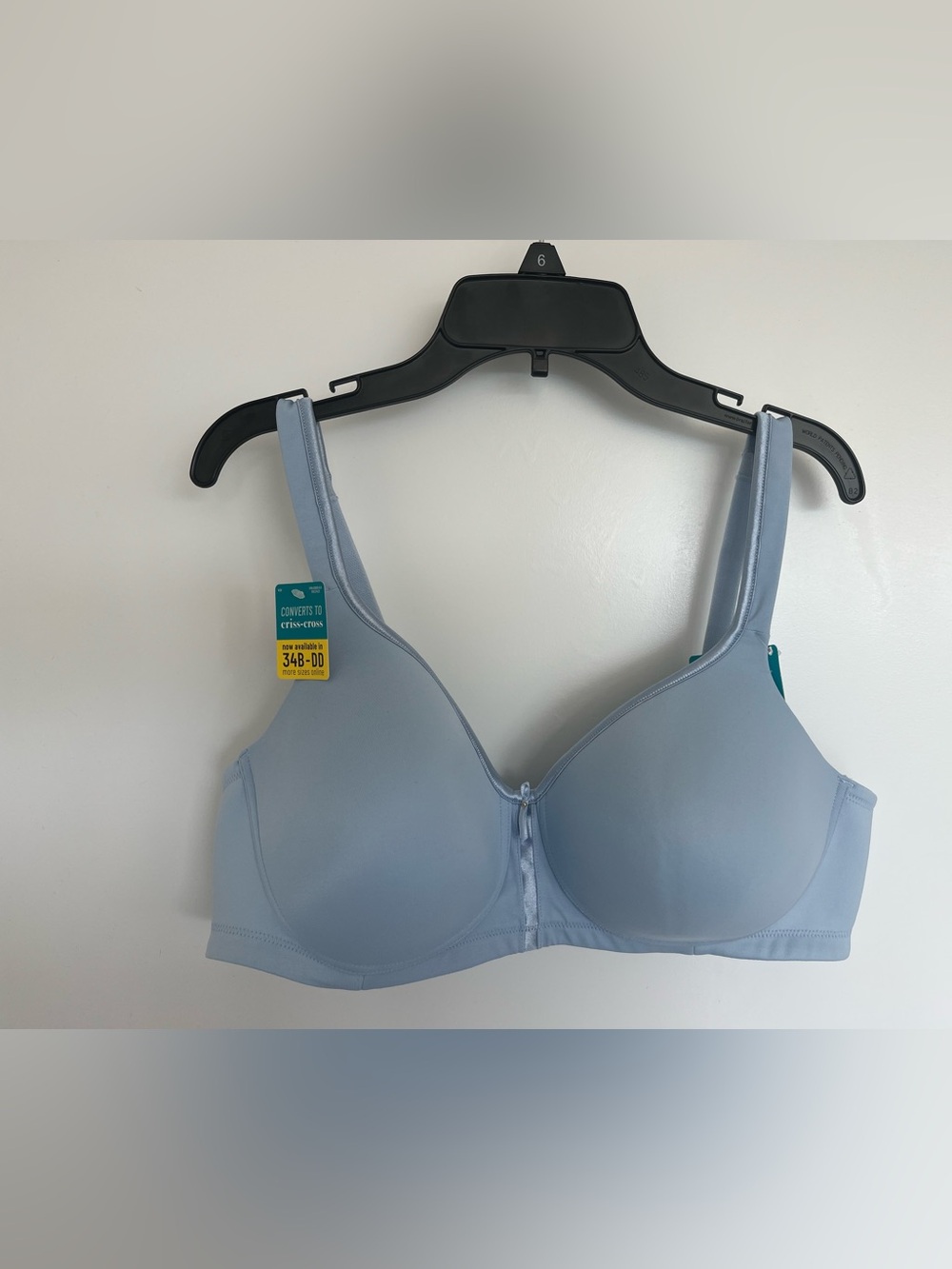 Vanity Fair Light Blue Smooth Convertible Strap Bra Size 40C